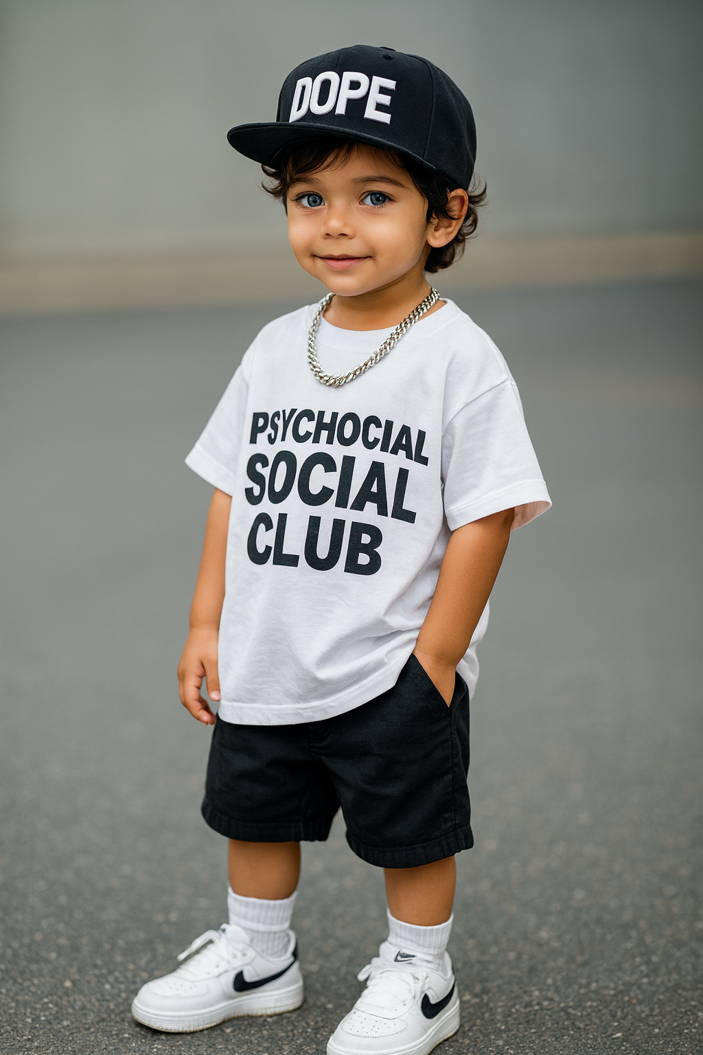 Garoto estiloso e confiante nas ruas