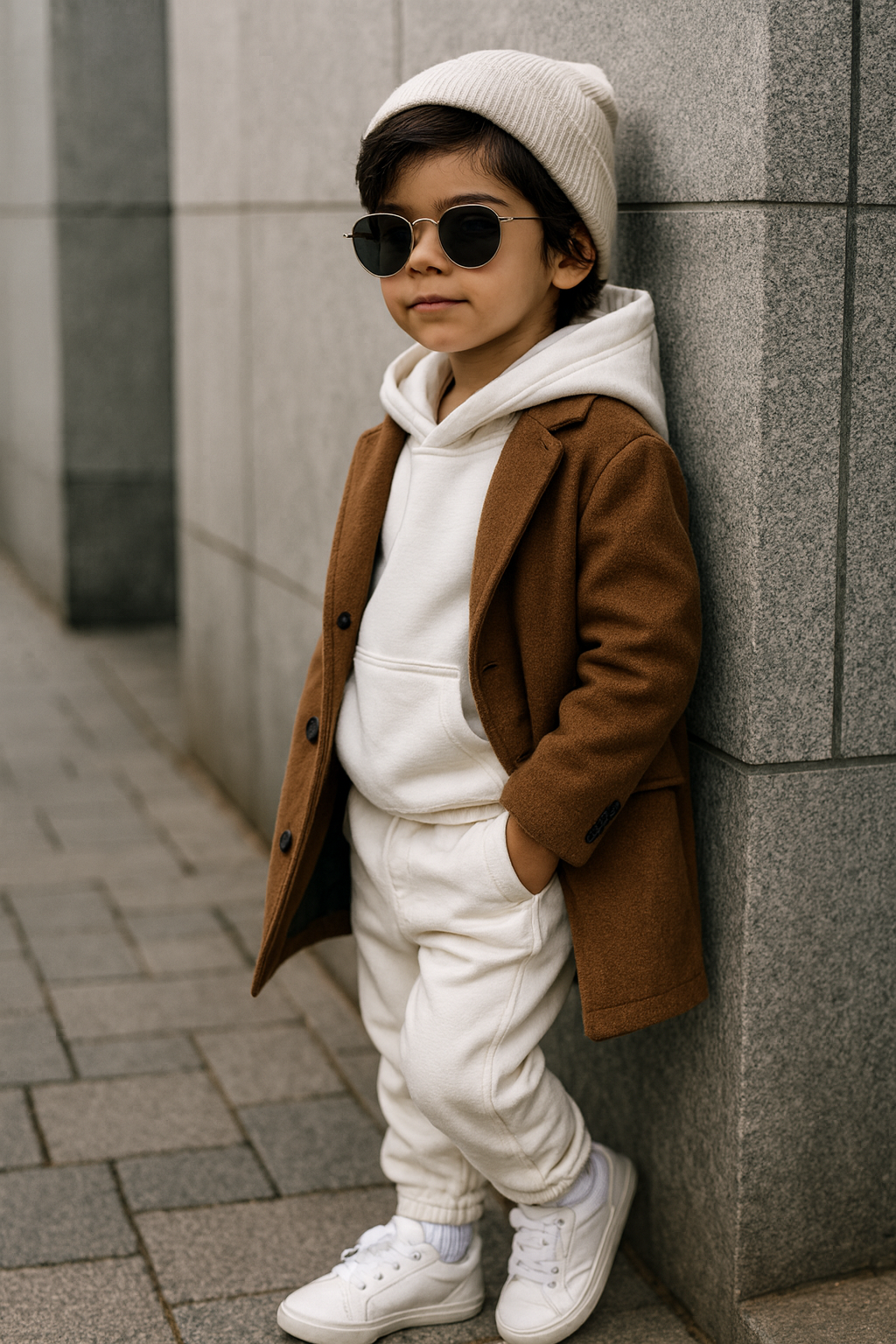 Garoto estiloso em ambiente urbano