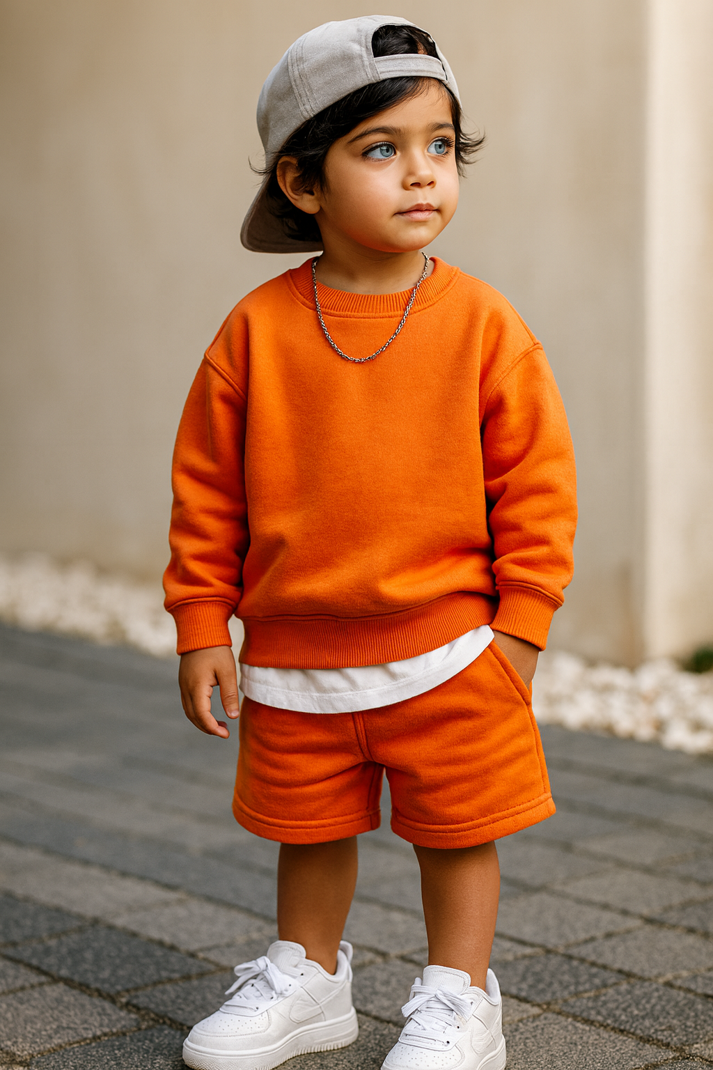 Menino de Olhos Azuis na Cidade