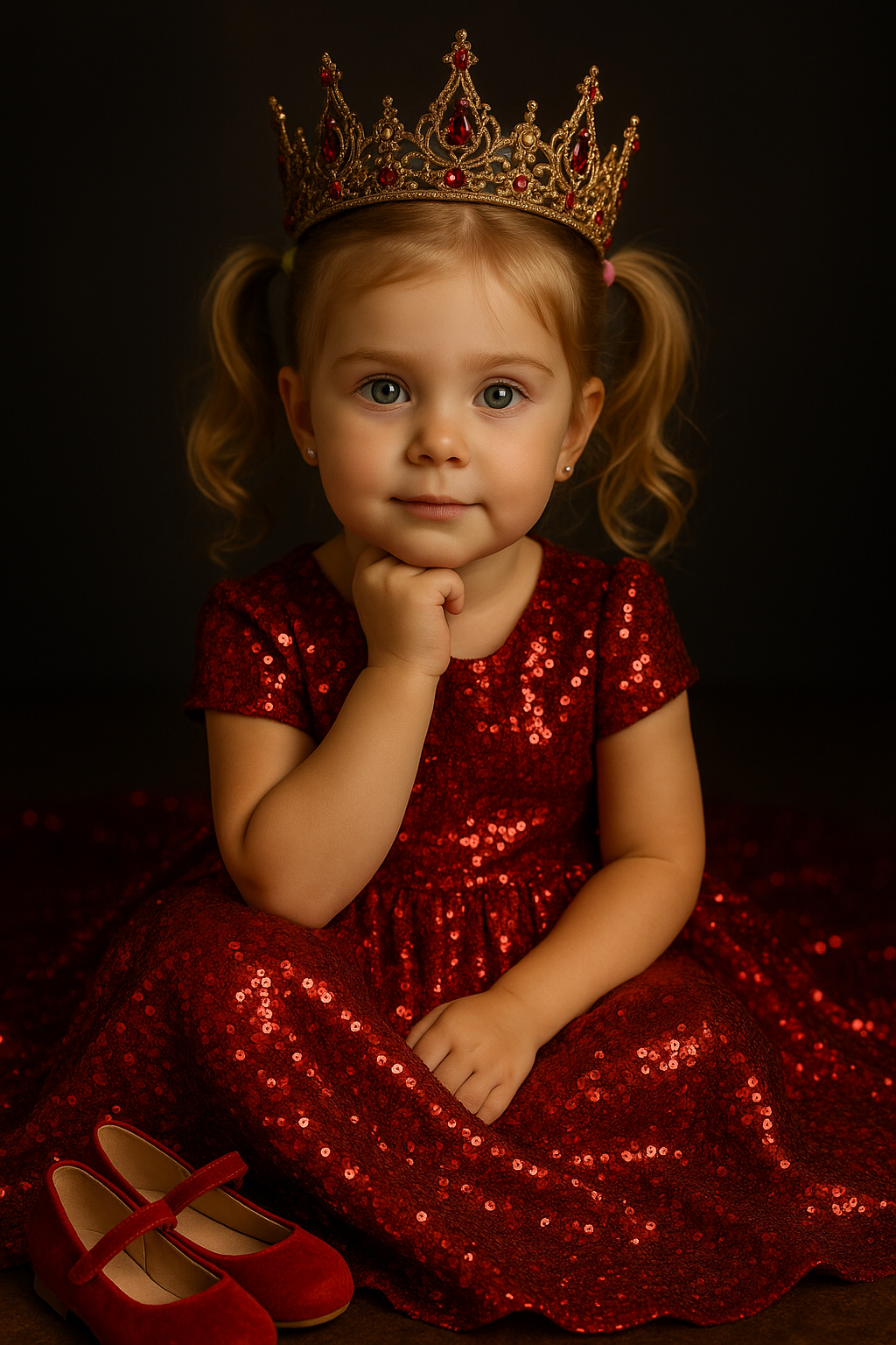 Pequena Princesa e Seu Vestido Brilhante