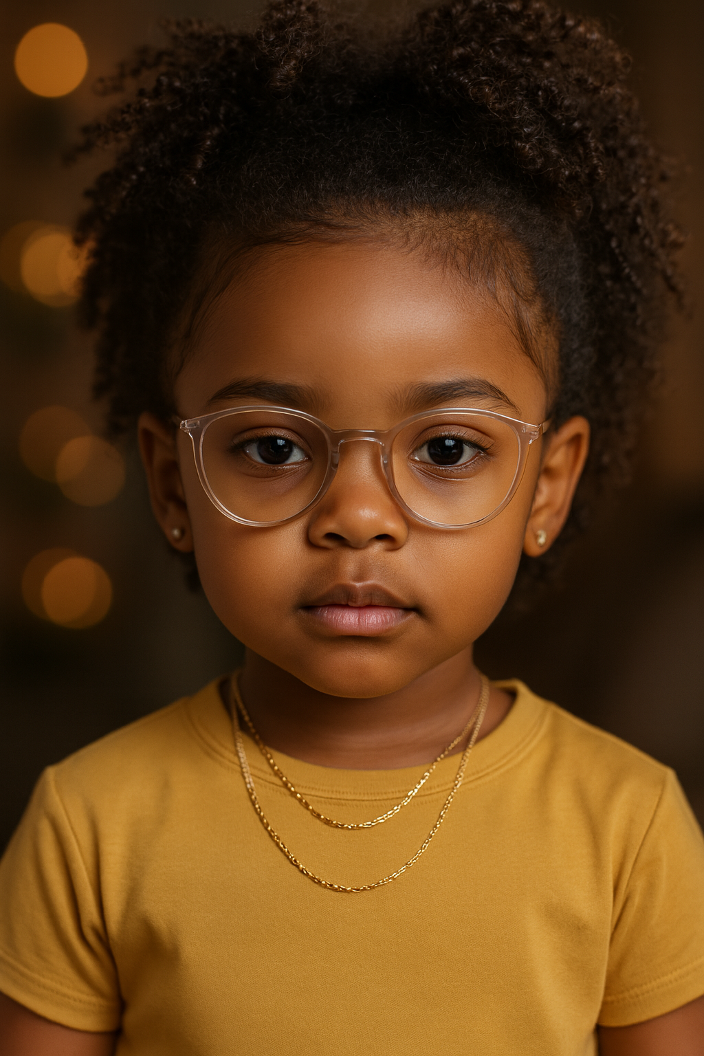 Retrato suave de menina elegante