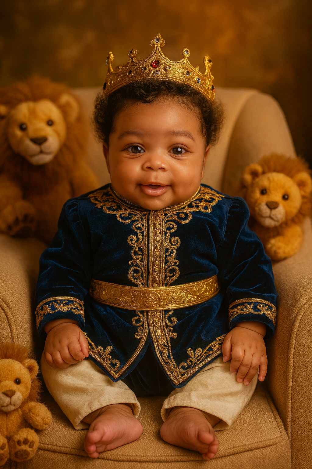 Rei Leão em Um Sofá Ajustado